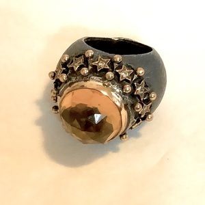 Ottoman Citrine Rose Cut Dome Ring